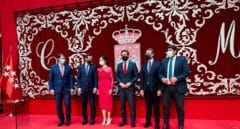 Pablo Casado junto a los presidentes autonómicos del PP durante el acto de posesión de Isabel Díaz Ayuso.