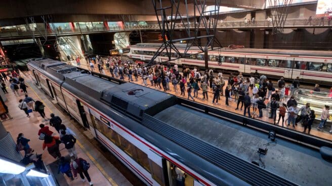 Estación de cercanías de Atocha durante una huelga en octubre de 2021.