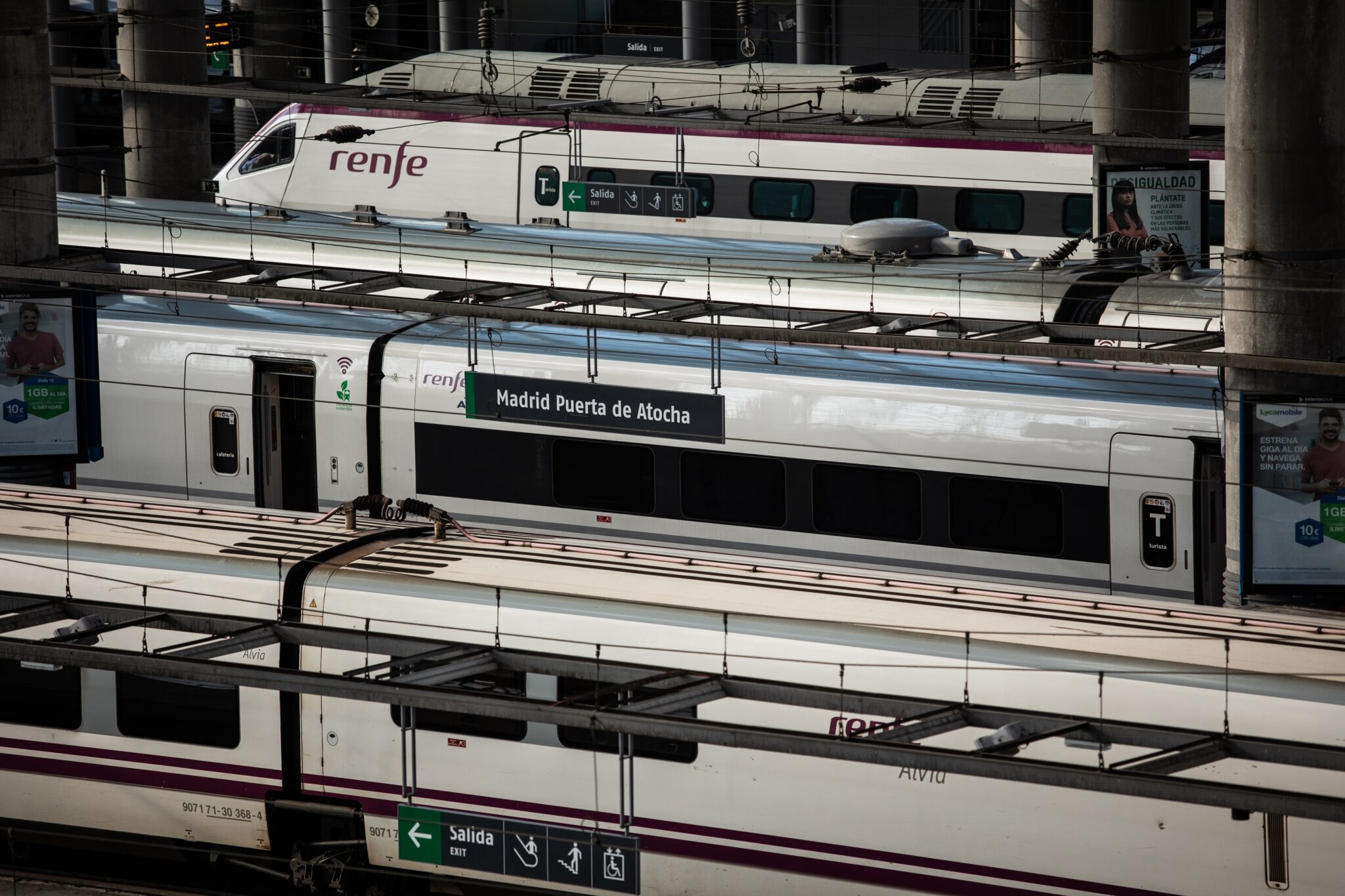 Trenes de la estación de Atocha .