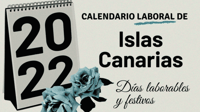 Calendario de festivos 2022 en Canarias Ilustración calendario 2022 Canarias