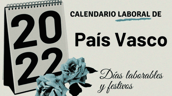 Calendario de festivos 2022 en País Vasco Ilustración calendario 2022 País Vasco