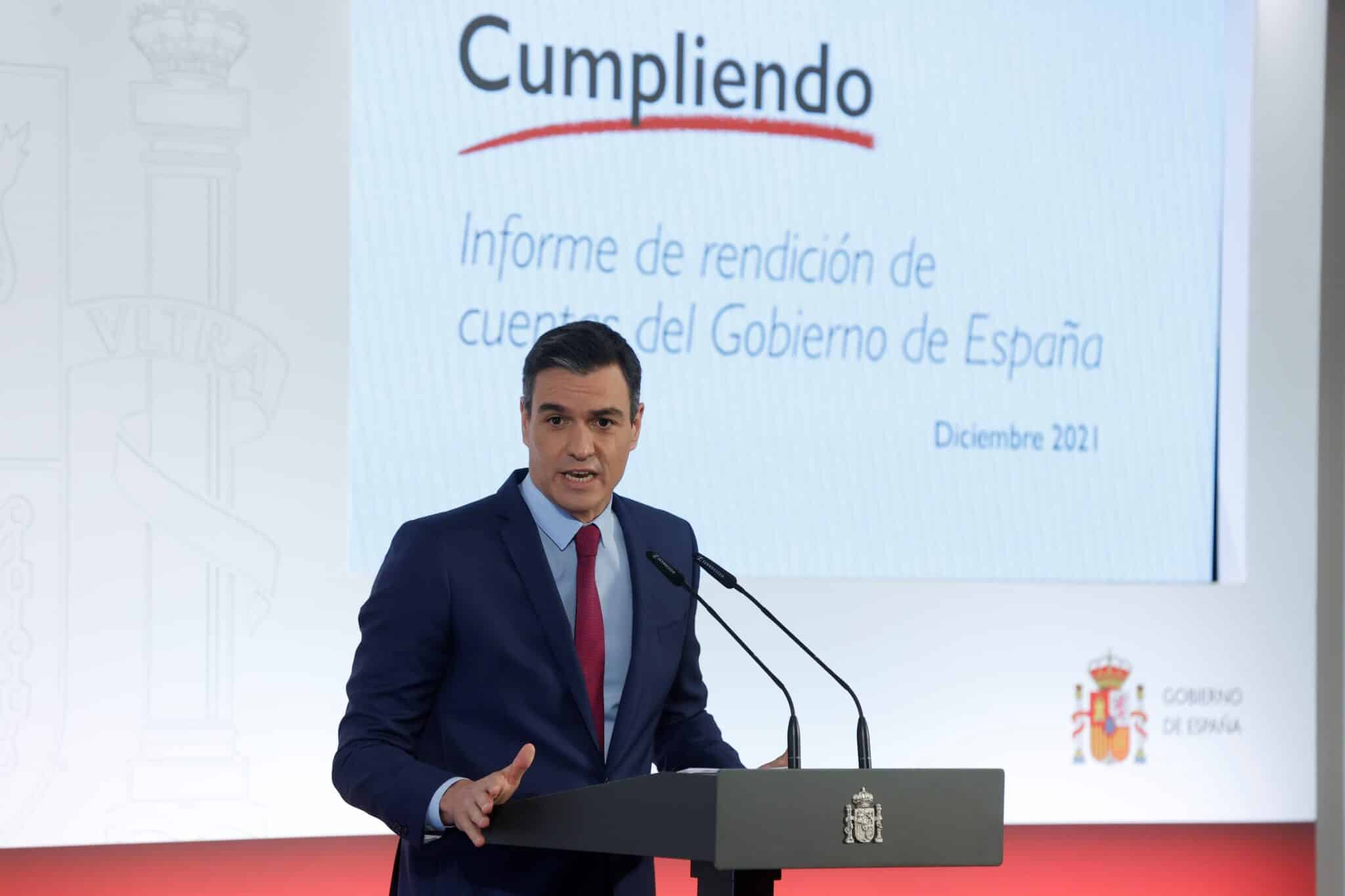 Pedro Sánchez hace balance del año.