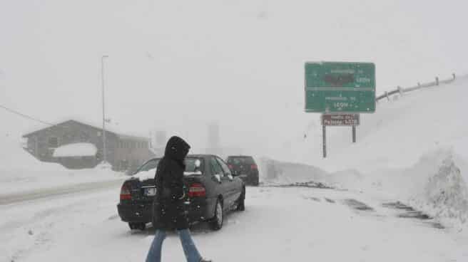 Temporal de nieve en León.