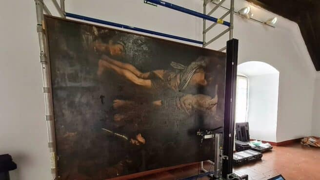 Escanean una copia de 'La crucifixión de San Andrés' de Caravaggio del Museo Santa Cruz de Toledo para conocer su valor Escaneado en alta resolución de una copia de la "La Crucifixión de San Andrés", de Caravaggio (sXVII).