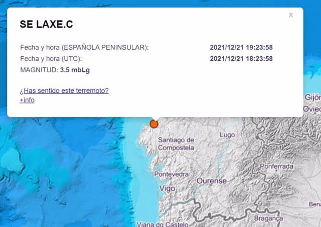 Registran un terremoto de magnitud 3,5 en A Coruña