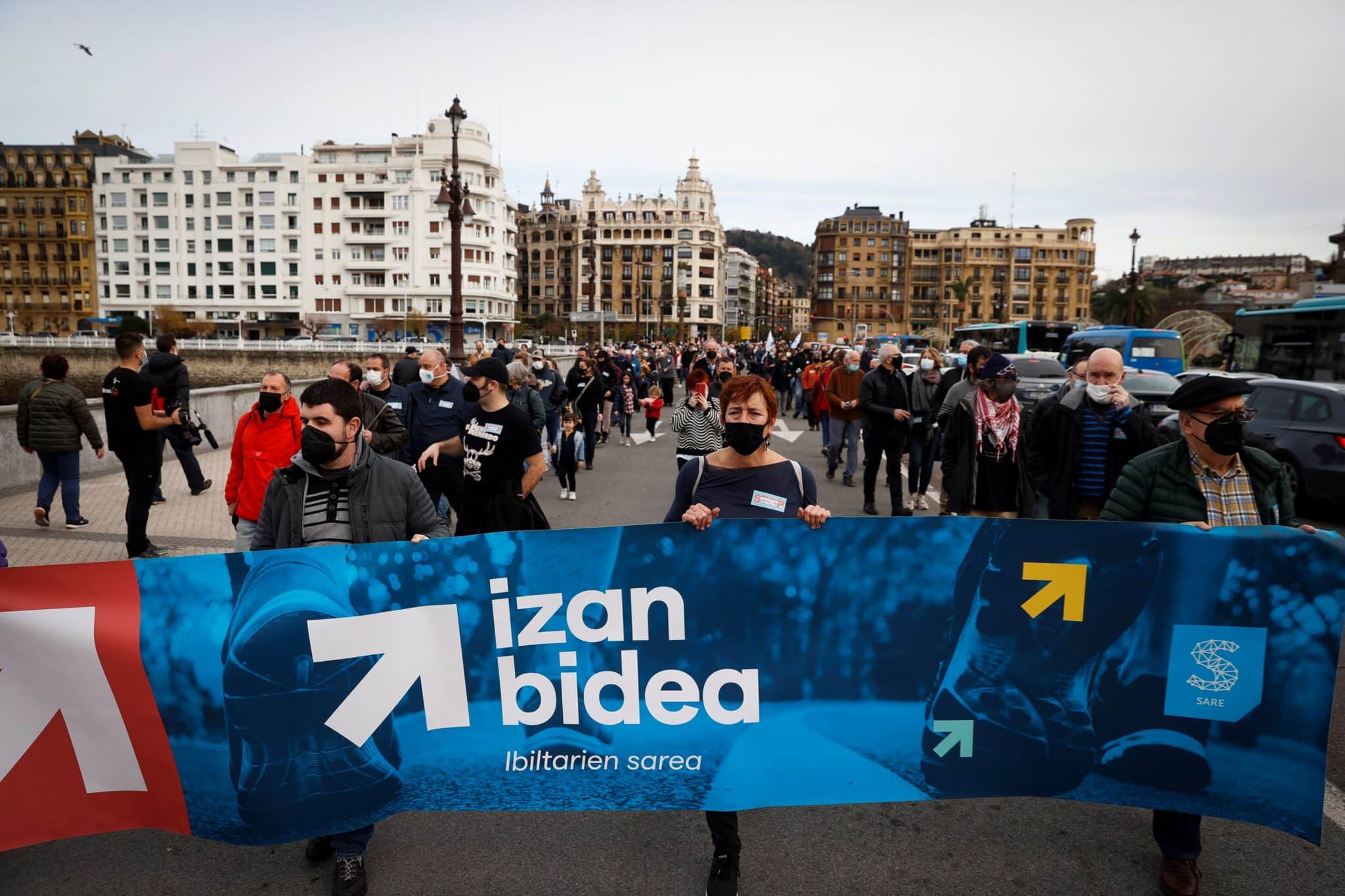 Marcha de a red de apoyo a los presos de ETA Sare