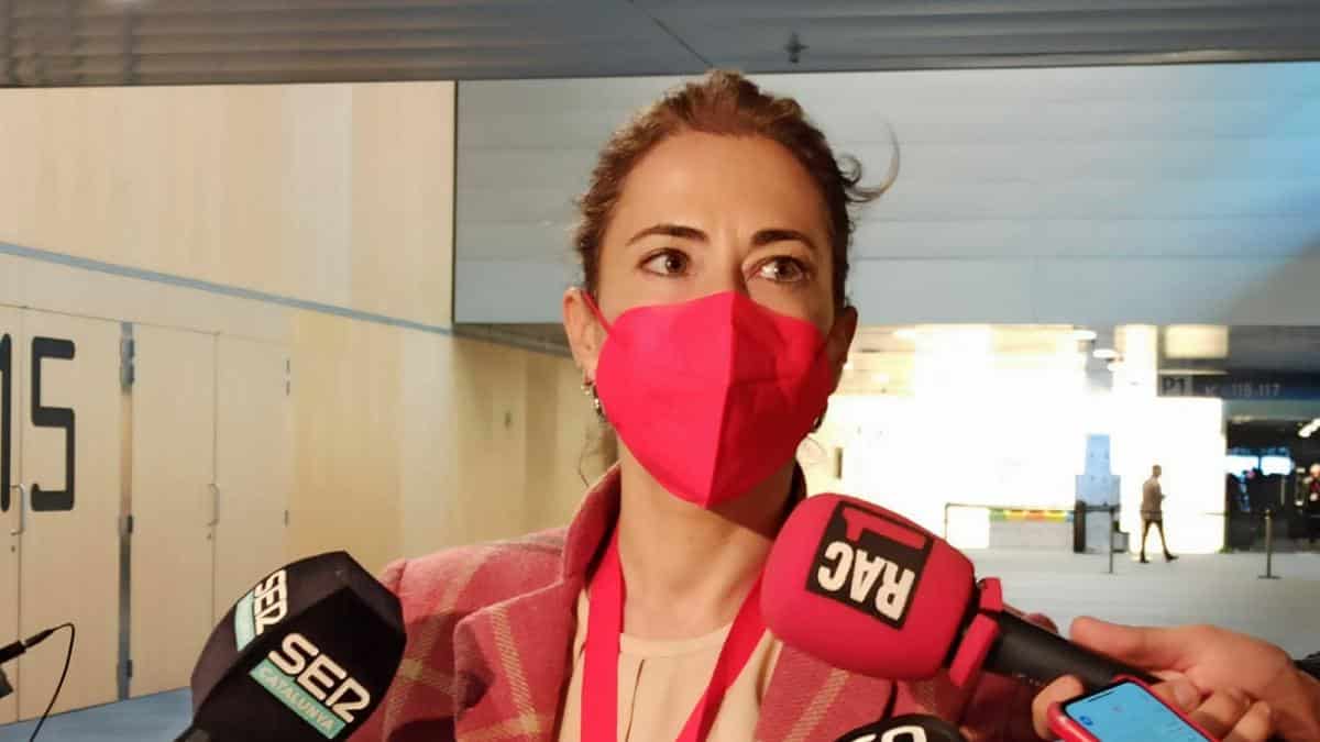 Raquel Sánchez, ministra de Transportes, Movilidad y Agenda Urbana en una rueda de prensa