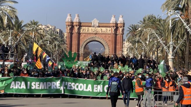 La manifestación contra el 25% en castellano reúne a Govern, sindicatos y entidades secesionistas