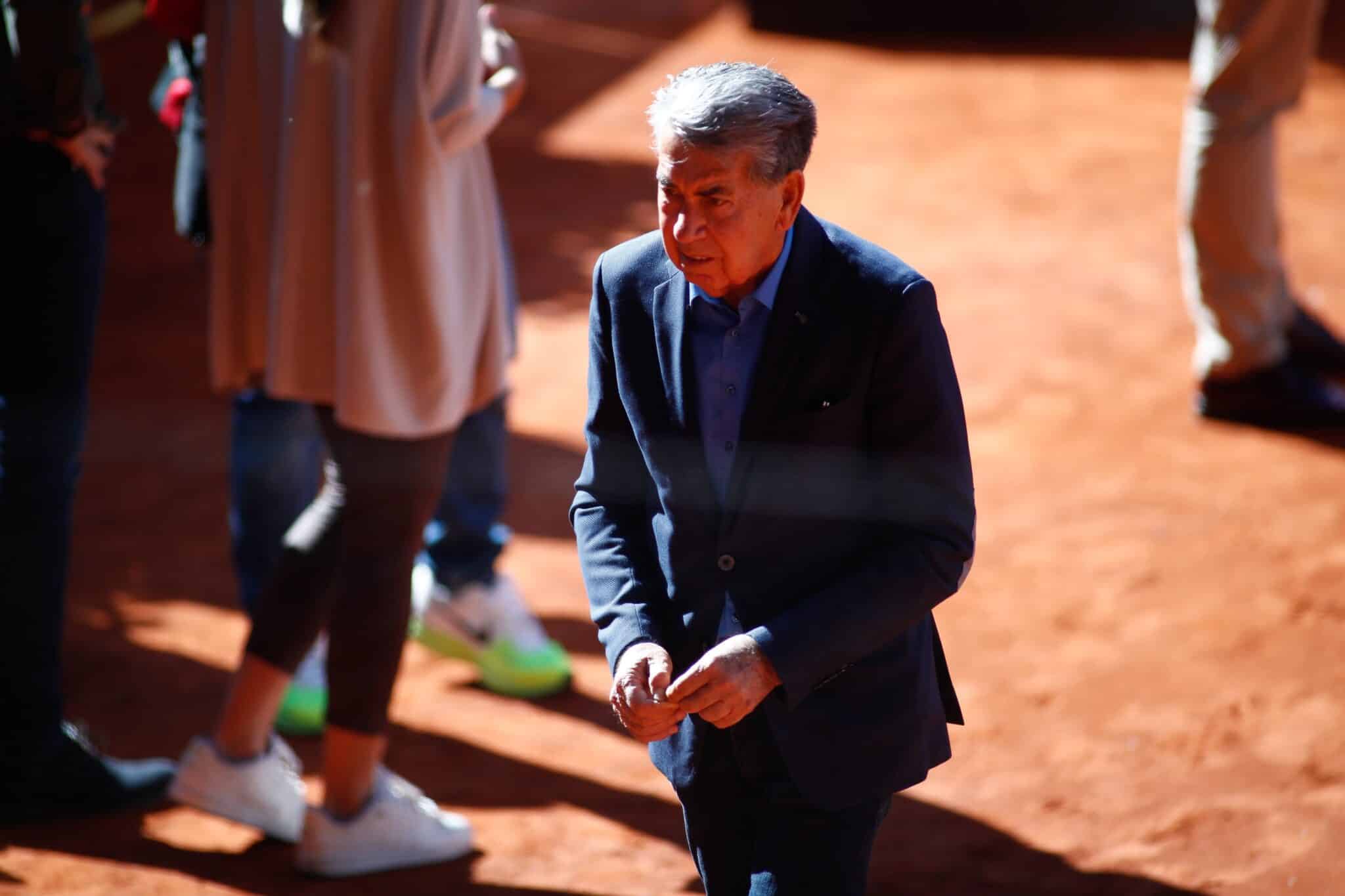 Manolo Santana, en el Mutua Madrid Open de 2019.