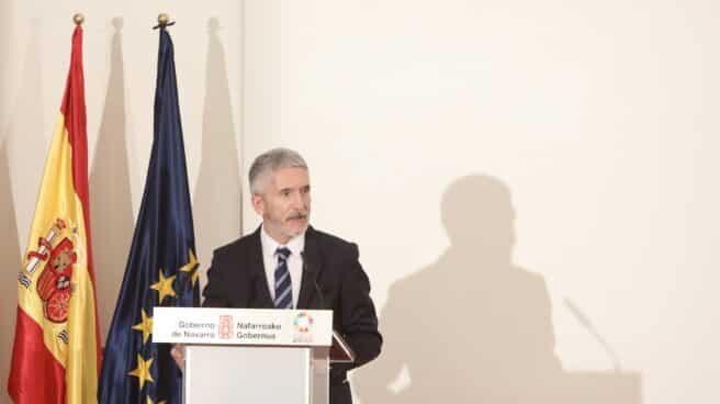 El ministro del Interior, Fernando Grande-Marlaska, en una comparecencia informativa.