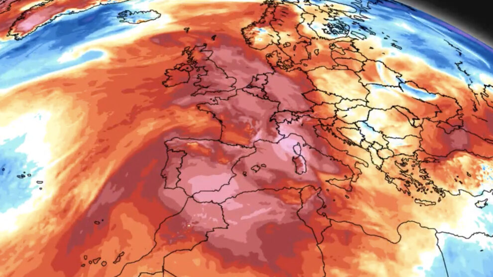 Mapa de las temperaturas en España para Nochevieja