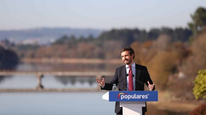Pablo Casado, en la junta provincial del PP en A Coruña. Pablo Casado, en la junta provincial del PP en A Coruña.