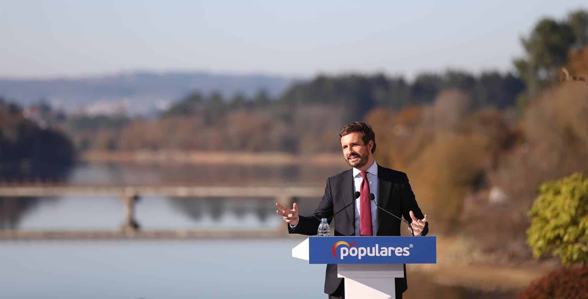 Pablo Casado, en la junta provincial del PP en A Coruña.