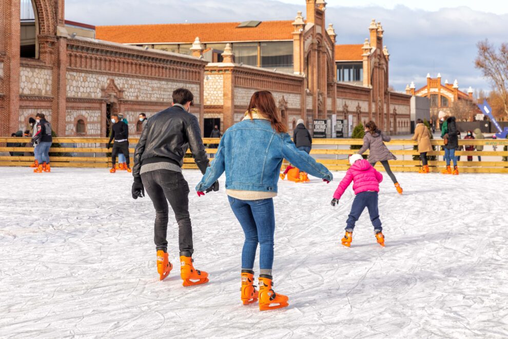 Pista de patinaje en el Matadero de Madrid.