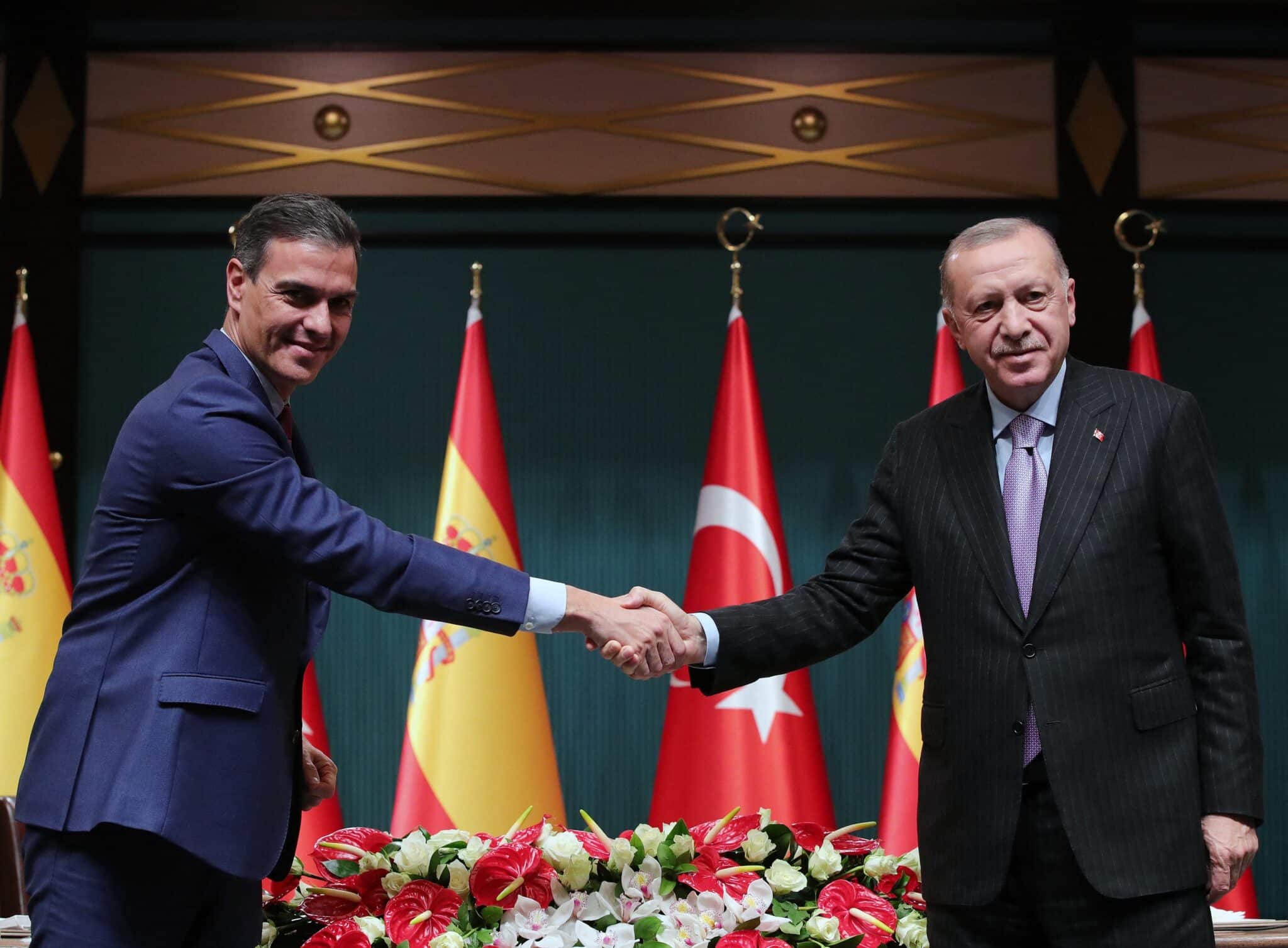 Pedro Sánchez y Erdogan, durante la cumbre entre España y Turquía del pasado 17 de noviembre.