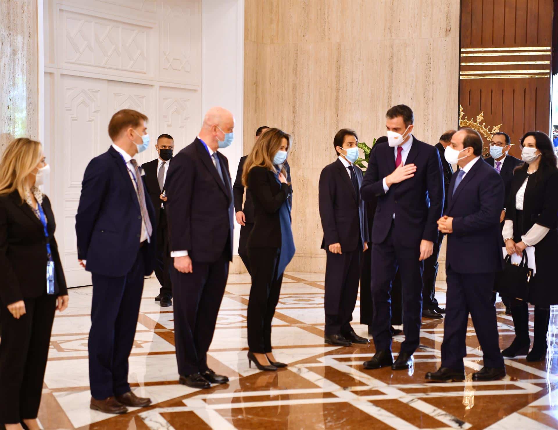 Pedro Sánchez, durante su viaje a Egipto.