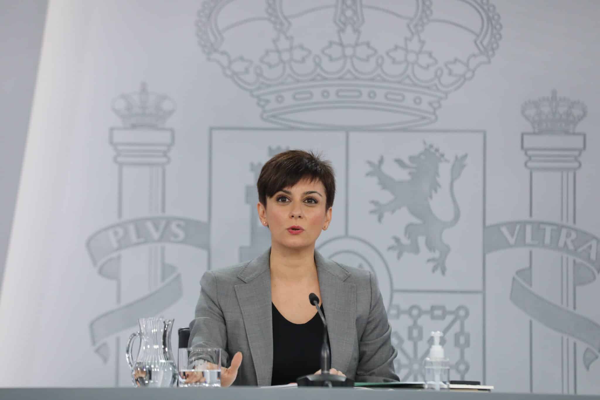 La ministra Portavoz, Isabel Rodríguez, comparece tras la reunión del Consejo de Ministros extraordinario.