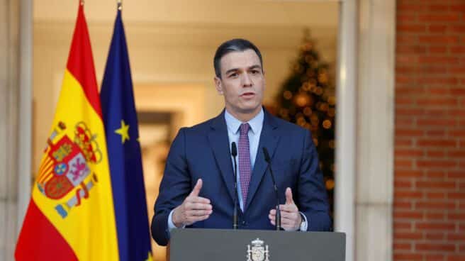 Pedro Sánchez comparece para explicar la salida de Manuel Castells del Ejecutivo.