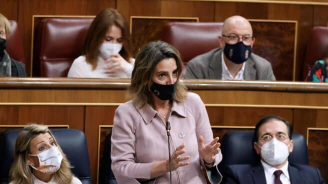 La ministra de Transición Ecológica, Teresa Ribera, en el Congreso de los Diputados. La ministra de Transición Ecológica, Teresa Ribera, en el Congreso de los Diputados.