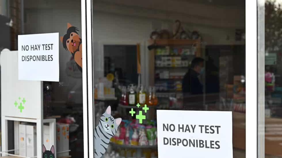 Agotados los test de antígenos en las farmacias de Madrid