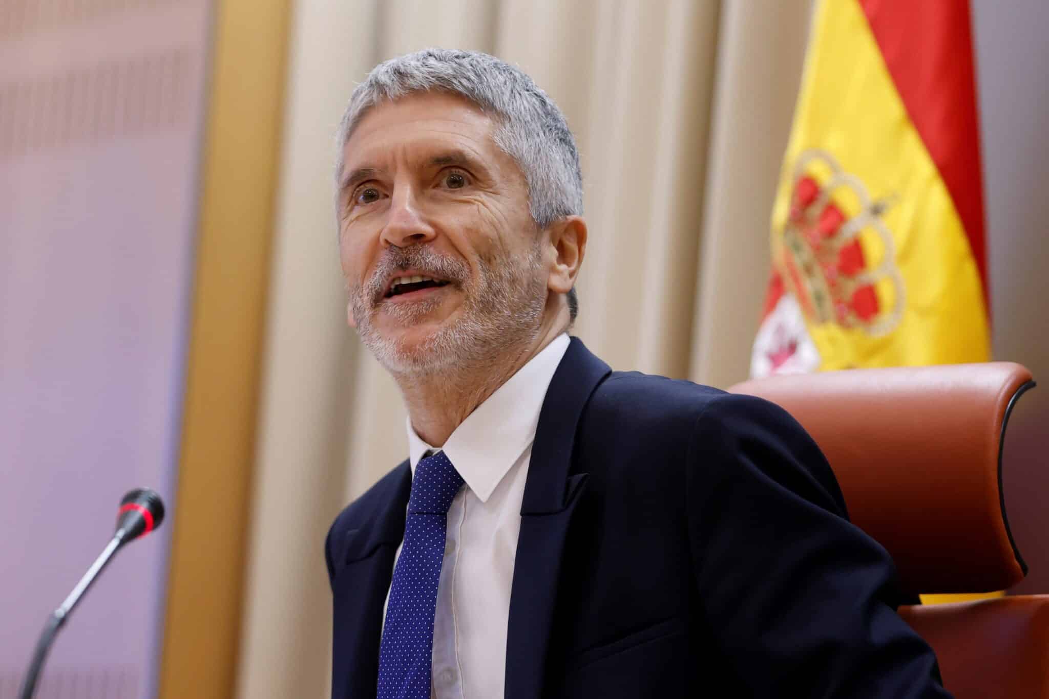 El ministro del Interior, Fernando Grande-Marlaska, durante la presentación del balance de la siniestralidad vial en 2021