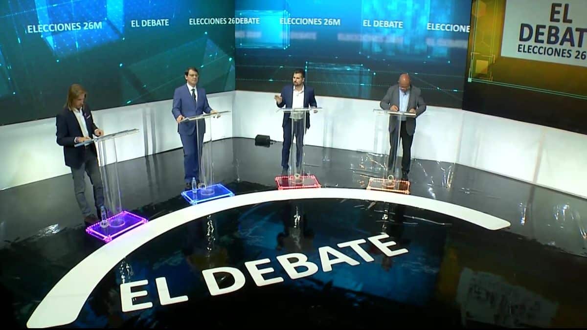 Debate a 4 en Castilla y León entre PP, PSOE, Podemos y Ciudadanos, durante la campaña de las elecciones autonómicas de 2019.