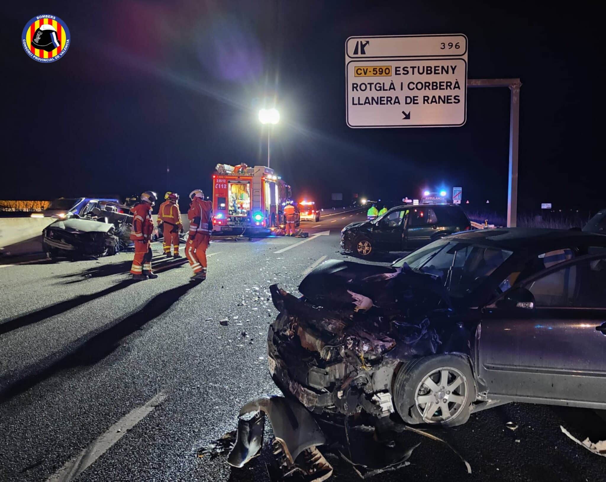 Accidente múltiple en Valencia.