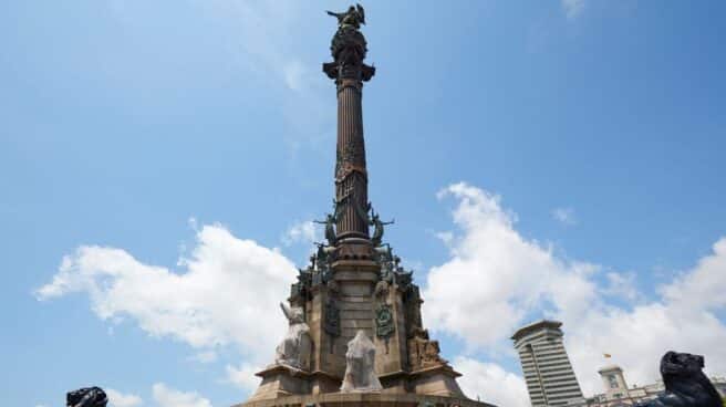 Estatua de Colón en Barcelona. EFE.