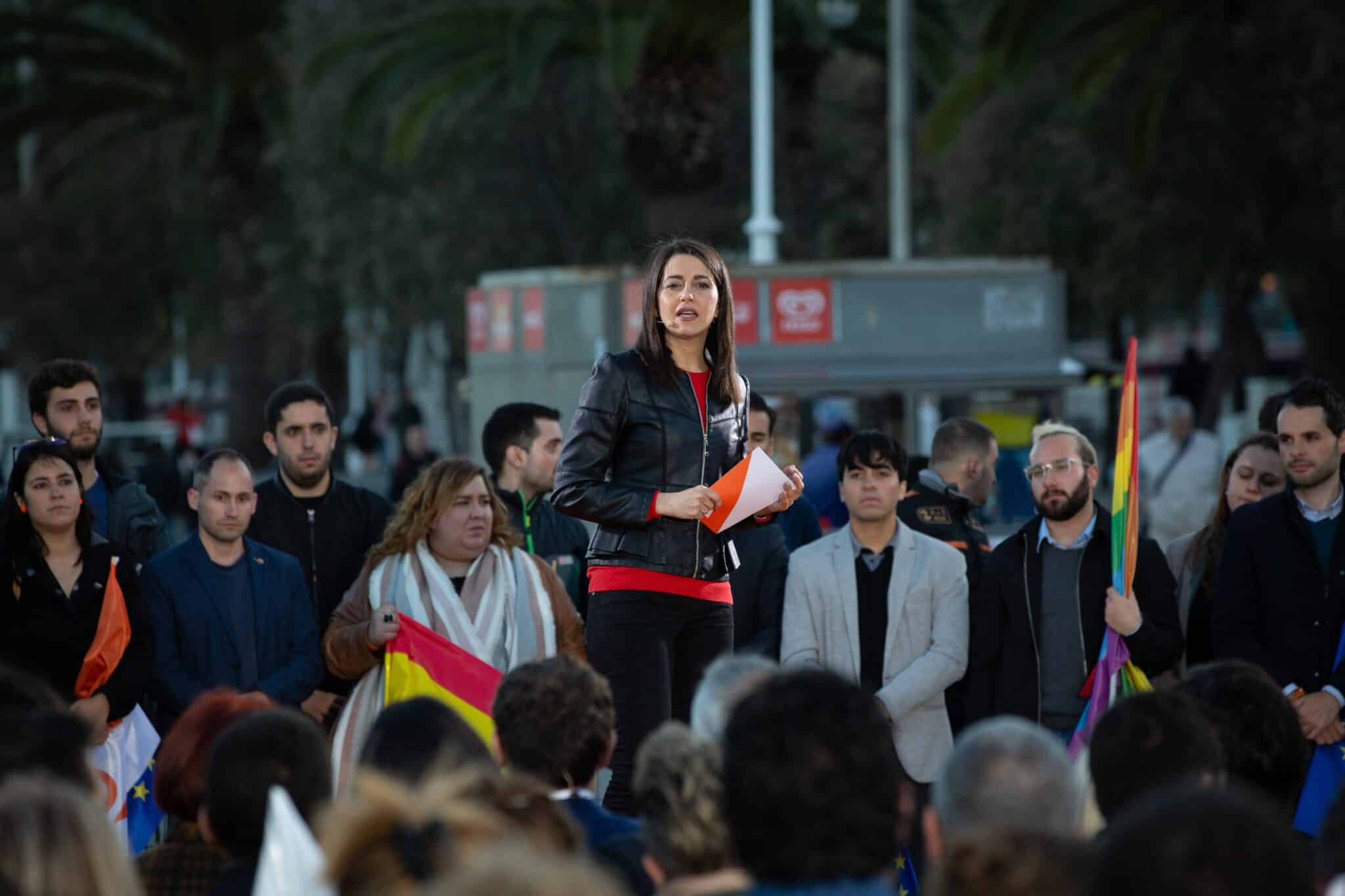 Inés Arrimadas en un mitin de Ciudadanos.