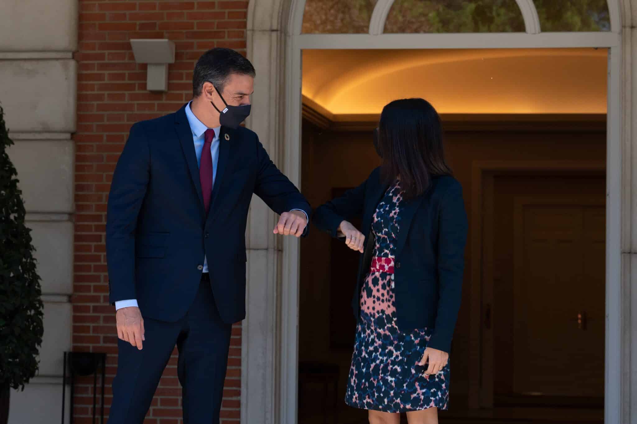 El presidente del Gobierno, Pedro Sánchez y la presidenta de Ciudadanos, Inés Arrimadas.