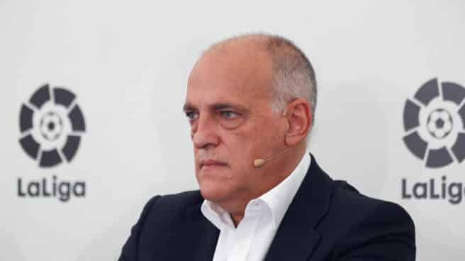 Presentación del patrocinio de Burger King a LaLiga Javier Tebas, presidente de LaLiga, durante un acto de presentación del Patrocinio de Burger King a LaLiga