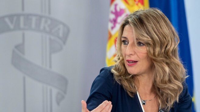 La vicepresidenta segunda y ministra de Trabajo y Economía Social, Yolanda Díaz, comparece tras la reunión del Consejo de Ministros en Moncloa