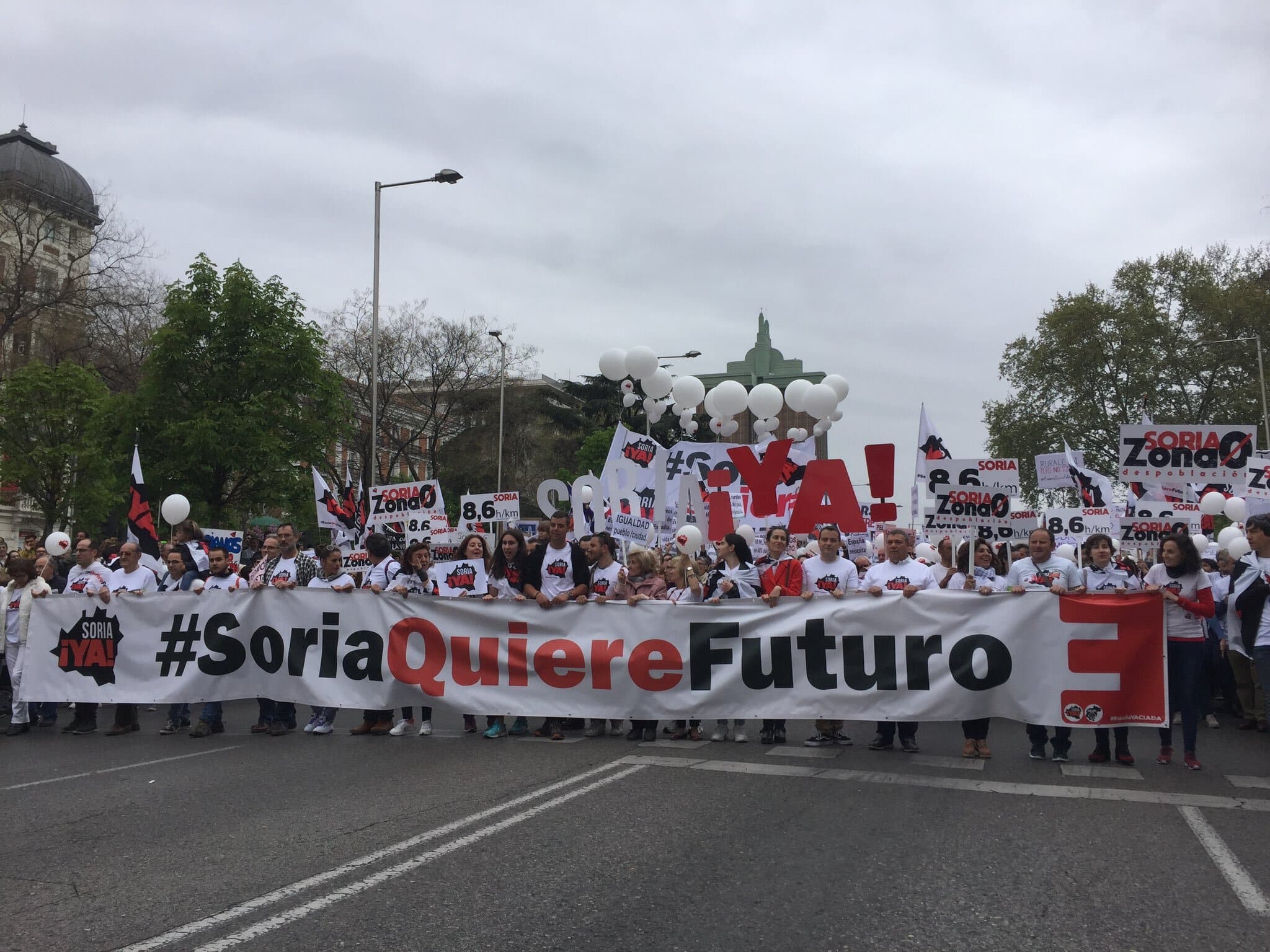 Manifestación de España Vaciada, en Madrid el 31 de marzo de 2019.