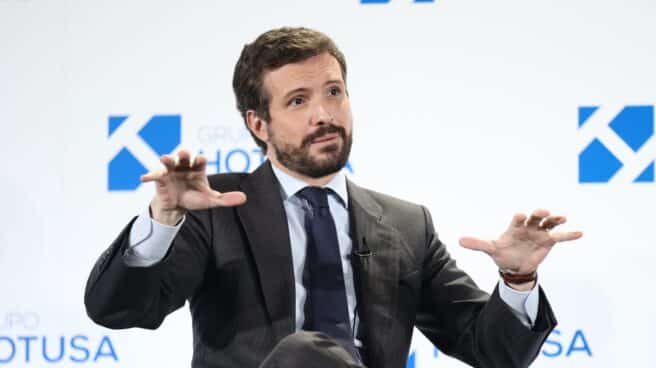 PP fondos europeos El presidente del PP, Pablo Casado, interviene en la inauguración oficial de la VIII edición del Foro de Innovación Turística de Hotusa.
