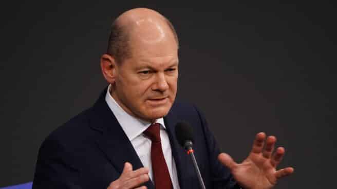 Olaf Scholz, canciller alemán, en la sesión en el Bundestag