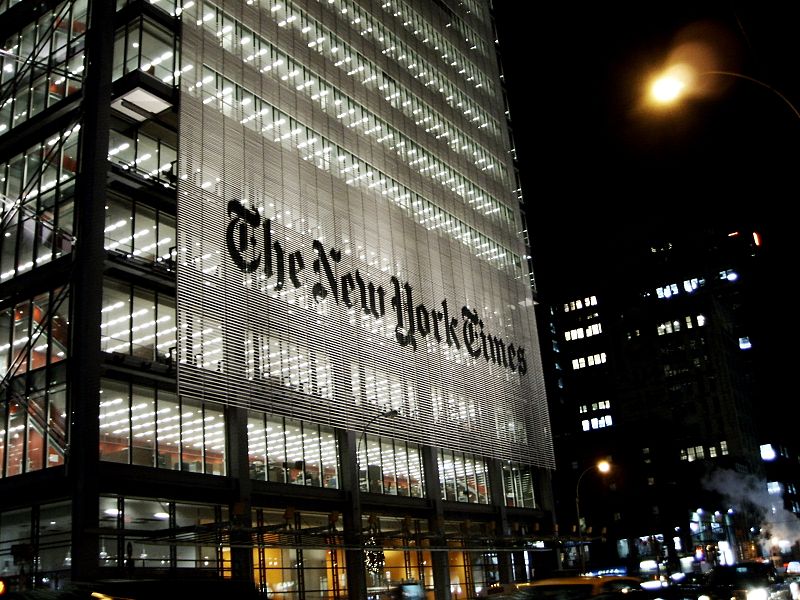 Redacción del New York Times en Nueva York.