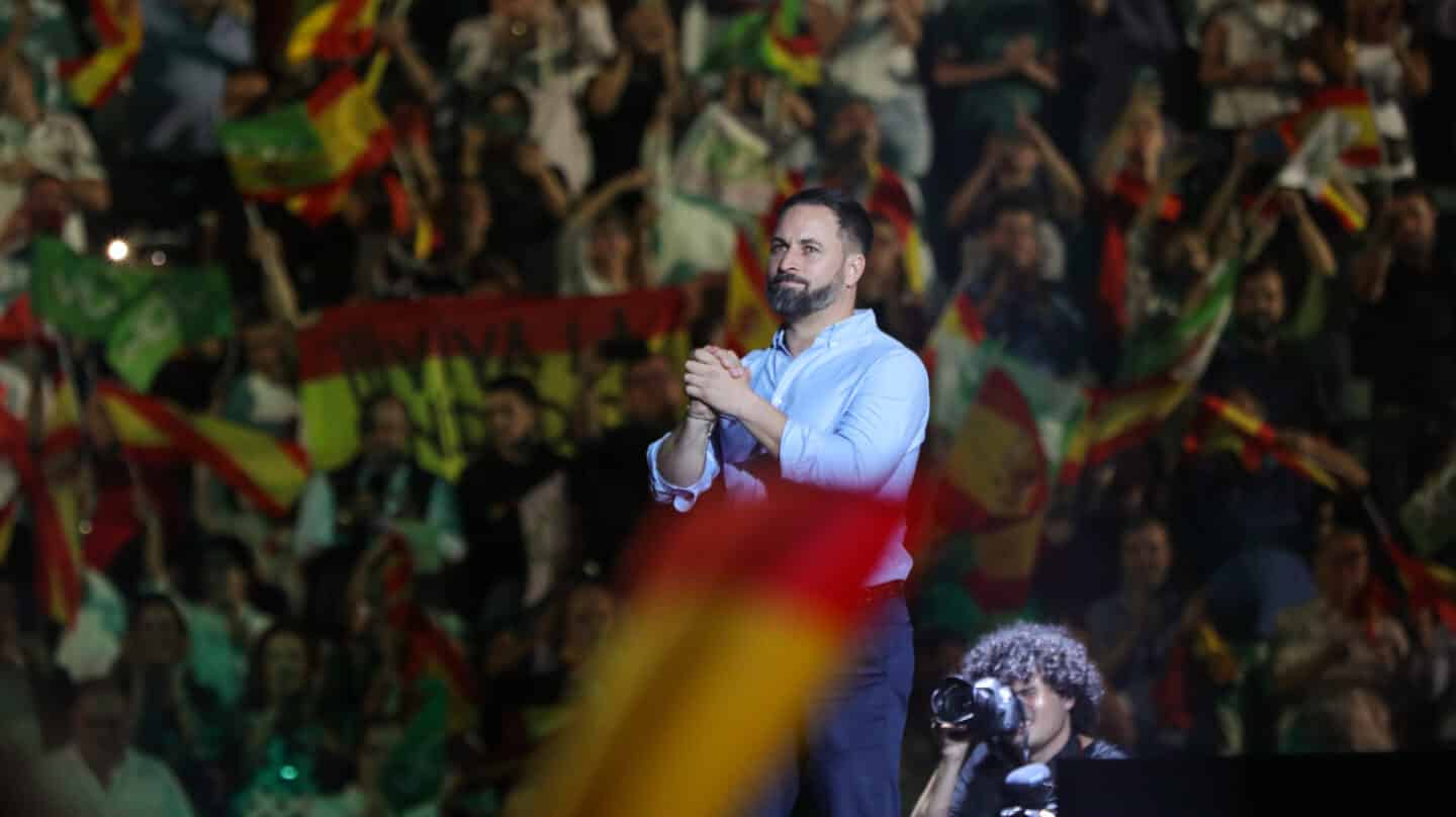 Santiago Abascal en el acto de Vox 'Vistalegre Plus Ultra'.