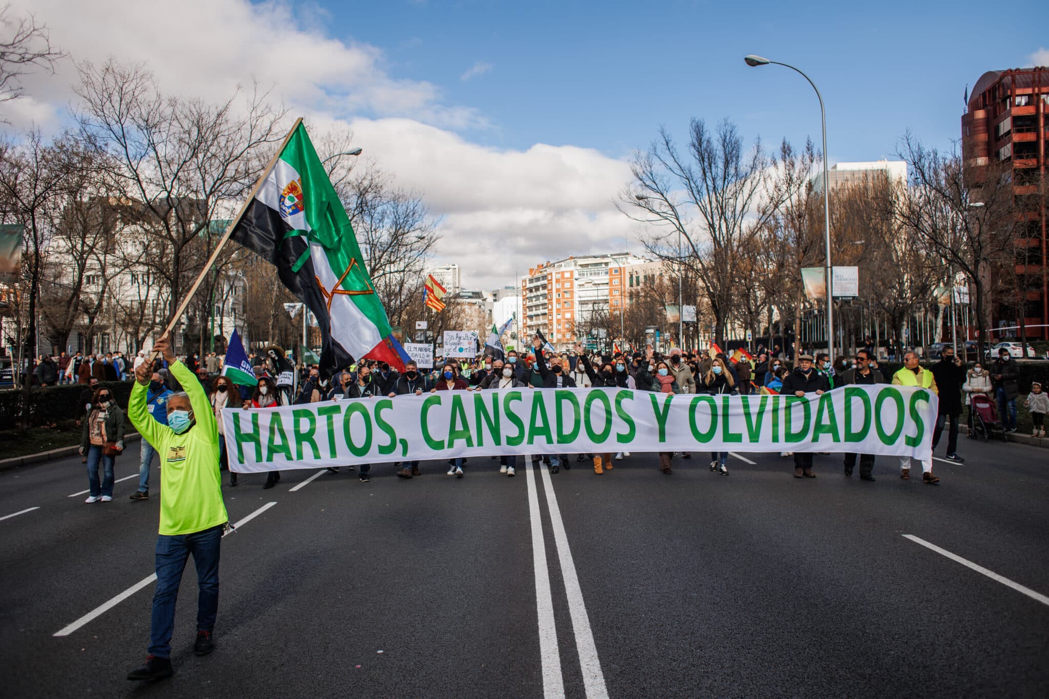 Varios manifestantes en la convocatoria 'Alma rural'.