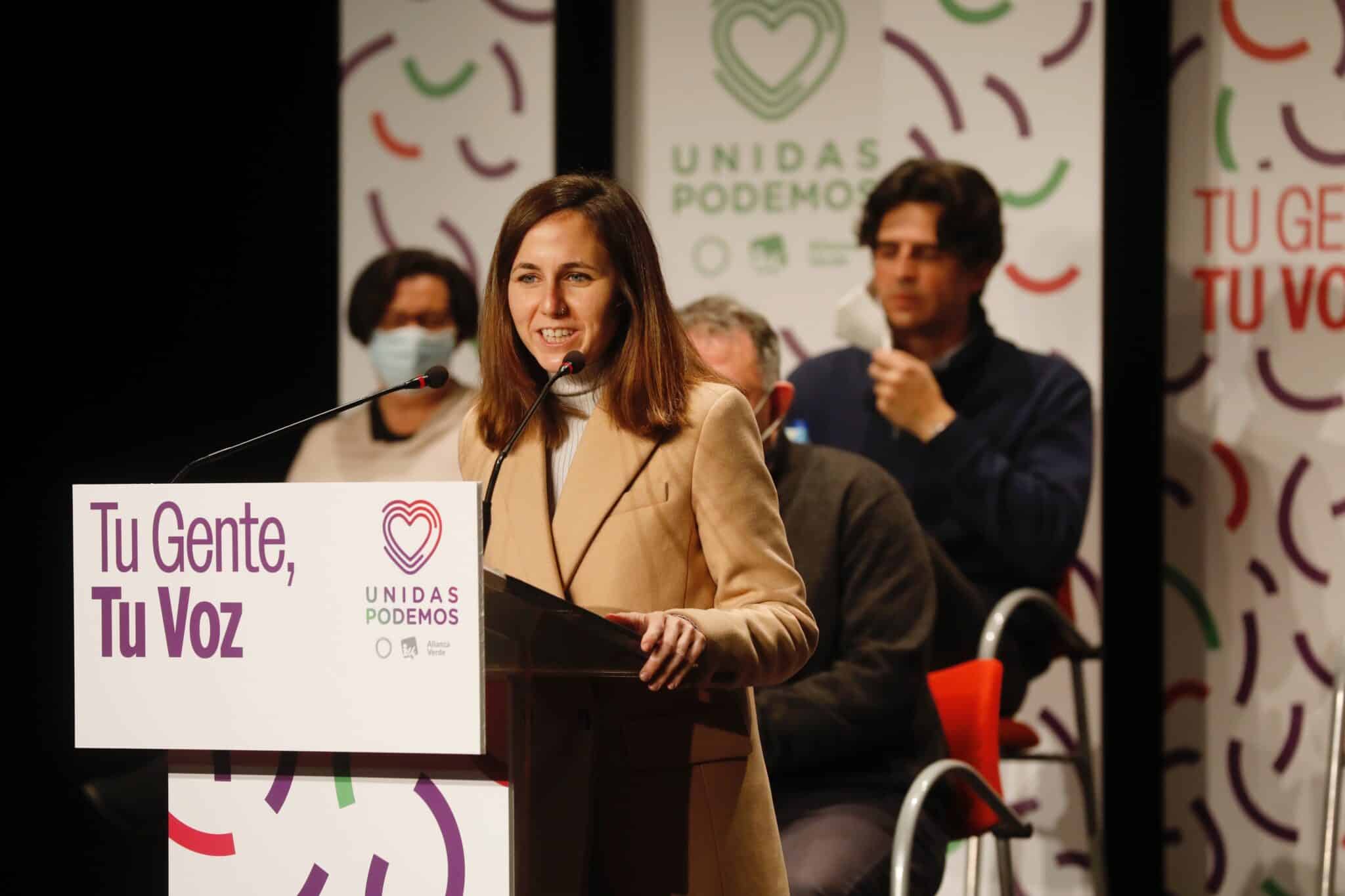 La ministra de Derechos Sociales y Agenda 2030 y secretaria general de Podemos, Ione Belarra.