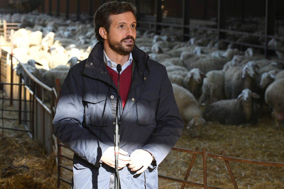 Pablo Casado, en Matadeón de los Oteros (León).