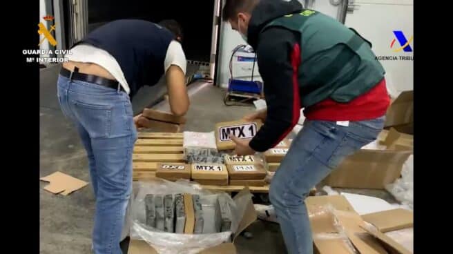 La Agencia Tributaria y la Guardia Civil han aprehendido 2.011 kilos de cocaína procedentes de Ecuador