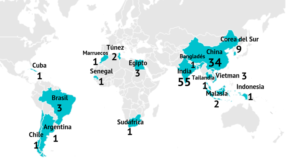 Mapa mundial de las compañías que podrían fabricar vacunas de Moderna y Pfizer si compartieran la tecnología