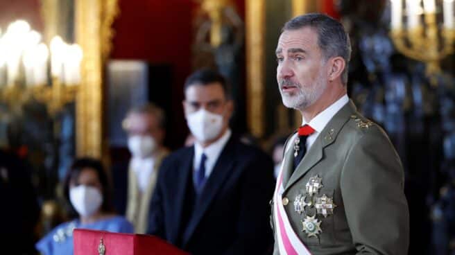 Discurso del rey Felipe VI en la pascua militar, junto a Pedro Sánchez.