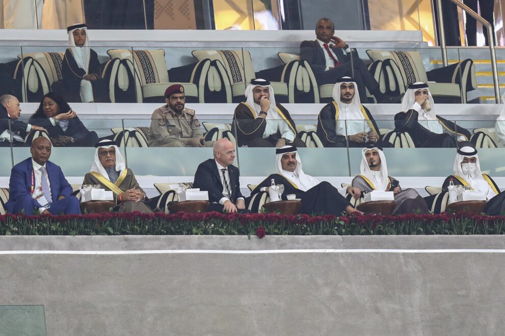 El presidente de la FIFA, Gianni Infantino, durante la final de la Copa Árabe disputada en diciembre en Qatar, sede del Mundial 2022