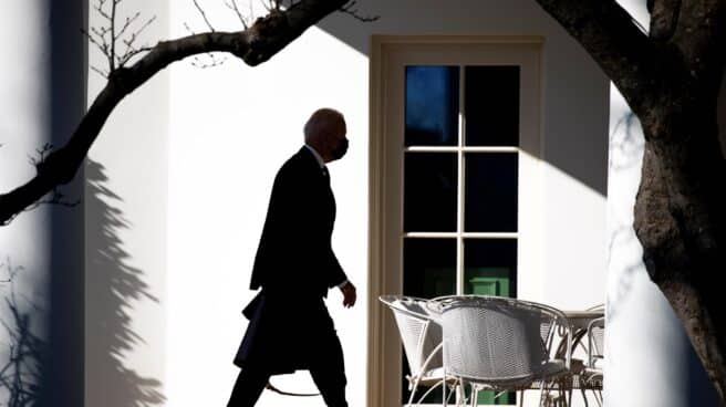 Joe Biden llega a la Casa Blanca, este lunes. Joe Biden llega a la Casa Blanca, este lunes.