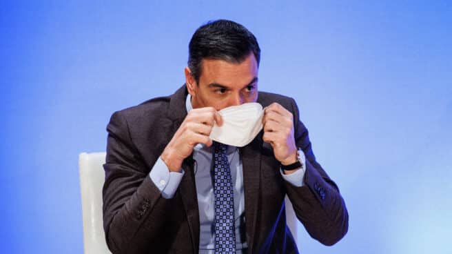 Sánchez anuncia que "muy pronto" se propondrá eliminar la mascarilla en interiores El presidente del Gobierno, Pedro Sánchez.