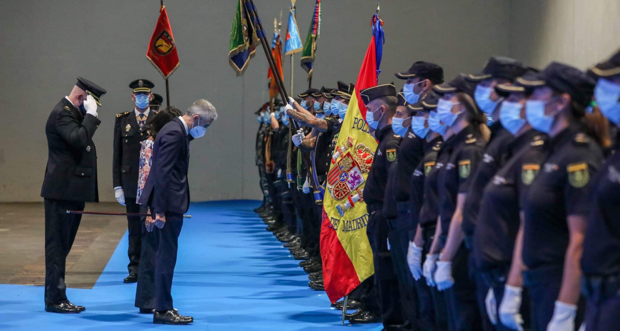 El ministro Grande-Marlaska, en el último acto de celebración del Día de la Policía Nacional en Madrid.