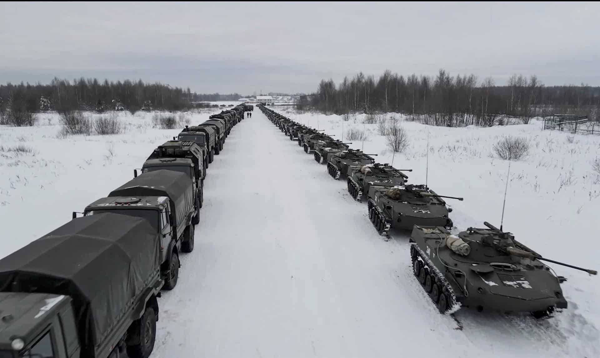 Destacamentos rusos, camino de Kazajistán.