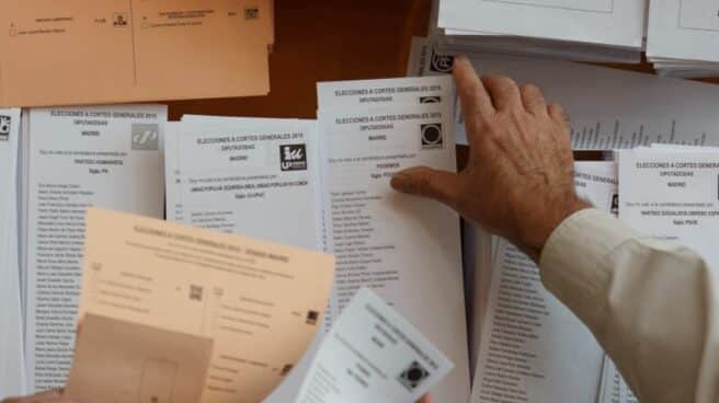 Elección de papeletas para votar. Elección de papeletas para votar.