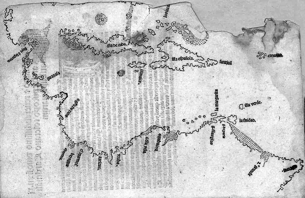 Primer mapa del Caribe